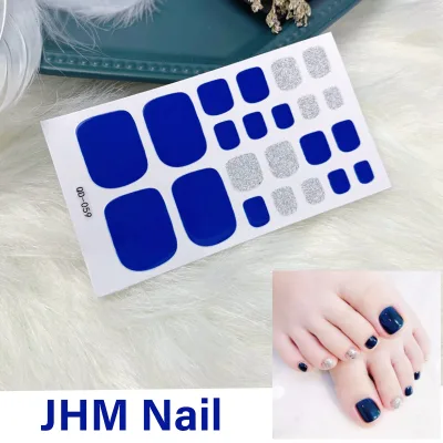 Summer new hot selling style laser toe nail stickers waterproof and long-lasting cute DIY nail art decoration for girls women
