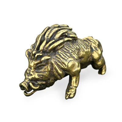 Wholesale  CA156  Retro Distressed Crafts Pure Copper Small Wild Boar Ornaments Crafts