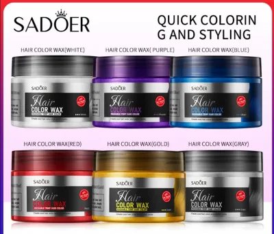 Colored Hair Clay (gold), Styling Natural Fluffy Hair Clay 120g