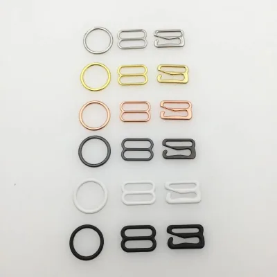 Wholesale Metal Bra Strap Adjustment Buckles Underwear Sliders Rings Clips for Lingerie Adjustment