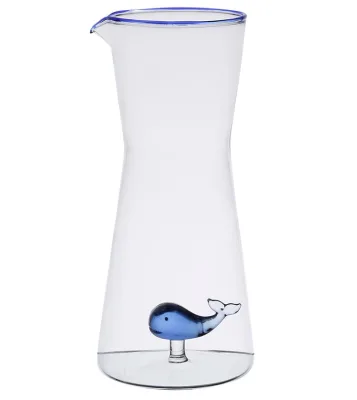 Wholesale Customized 3D Whale Clear Cold Water Juice Tea Glass Pitcher Jugs
