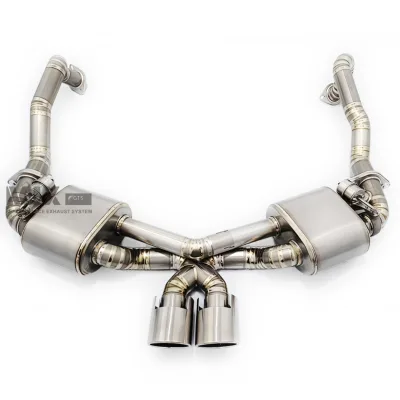 Stainless Steel Sport Exhaust Tailpipe with Valve for Porsche Boxster 981 2.7/3.4 (20112015)
