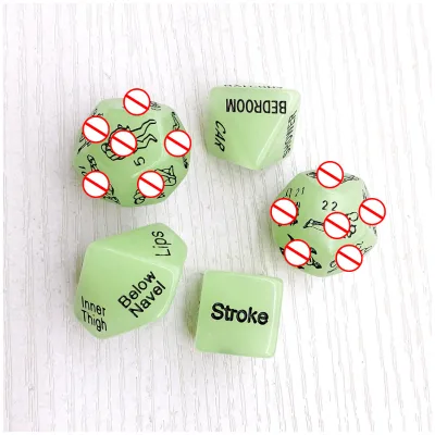 5 Pcs Romantic Dice Game Gifts for Couples Dice Glowing Sex Dice for Cuples Naughty Positions Party Game Adult Sensory