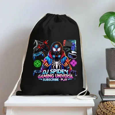 GAMING UNIVERSE Bullish Boutique Cotton Drawstring Bag Fashionable Travel-friendly Canvas Reusable Portable Storage Bags