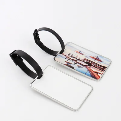Wholesale Sublimation Keychain Blanks for Key Decoration, Custom Rectangle Metal Keychain for Heat Press Keyring Blank