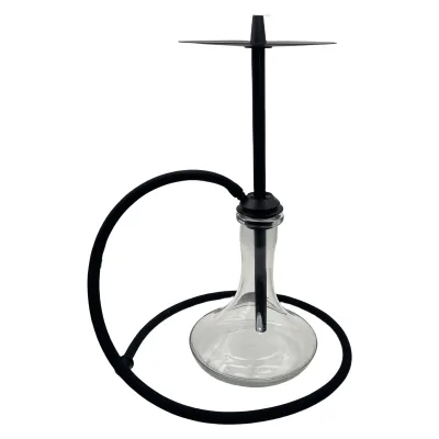 High Quality Black Stainless Steel Hookah Stock German Hookah Shisha Gift Box Soft Smoke Shisha Hookah