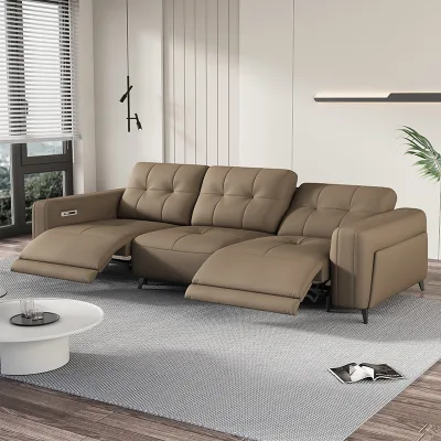 Modern Design Multifunctional Electric Sofa Chivas First Class Series-Genuine Leather Upholstery with Wood Frame Modular