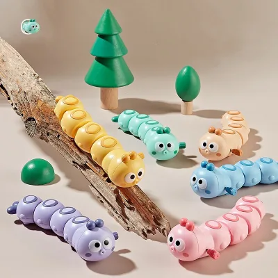 Novelty Animal Worm Toys for Kids, Funny Clockwork Wind up Caterpillar Toy Festival Prizes Classroom Incentive Reward
