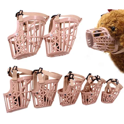 Agility Training Adjustable Soft Nylon Dog Muzzle with Breathable Design for Large Medium Dogs, Nylon Pet Training Muzzle