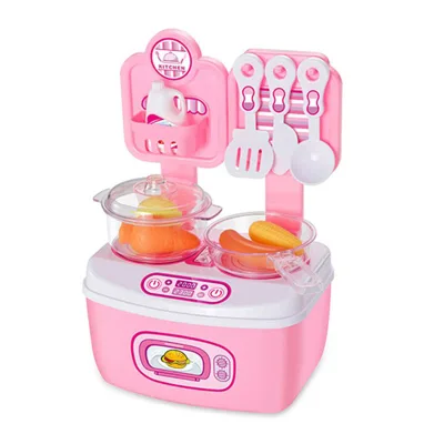 Kitchen Cooking Set Storage Box Cocina Juguete for Kids