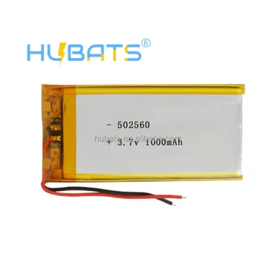 502560 1000mAh 3.7v Lithium Polymer rechargeable battery for UAV toy airplane quadcopter Lipo 052560