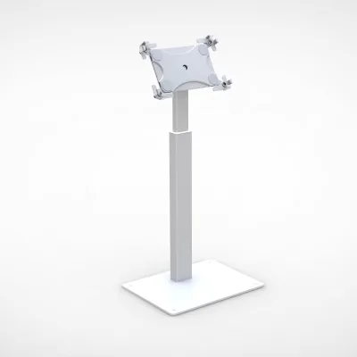 Custom Ergonomic Design Height Adjustable Floor Stand Metal Bracket Tablet PC Stand With Bolt Able Base