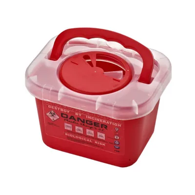 Disposable 5L Biohazard Safety Box Medical Waste Sharp Container for Surgical Instruments Basis