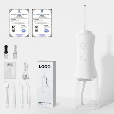IPX7 Waterproof Oral Irrigator 300mL Tank USB Rechargeable Water Flosser 3 Mode Pulse Jet Teeth Cleaner with FCC