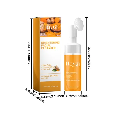 High Quality Hoygi Gentle Cleansing Pores Refreshing Oil Control Fading Acne Scars Turmeric Whitening Cleanser