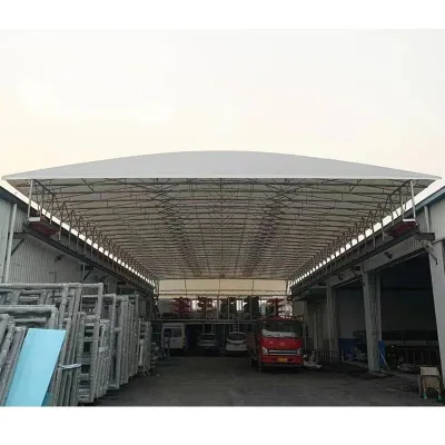Large Outdoor Electric Push-Pull Steel PVC Windshield Awning Car Parking Logistics Park Activity Tent Garage Storage Carports