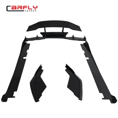 DMC Style Carbon Fiber Car Body Kit Front  Lip Rear Diffuser Lip for  Huracan LP610 Rear Spoiler