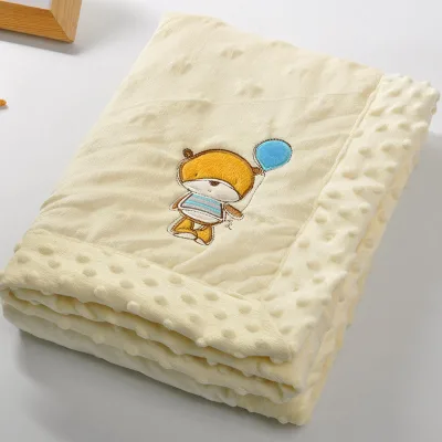 Wholesale Luxury Travel Faux Fur Solid Coral Fleece Warm Cozy Flannel Blanket Double Bed For Winter