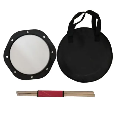 Practice Pad Metronome Set Silent Pad with Drum Pad Bag Drumsticks Percussion Instrument Training Accessories