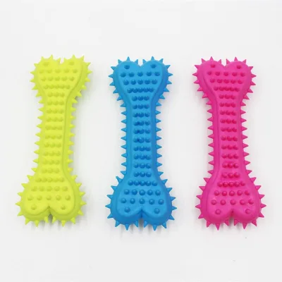 TPR Rubber Bite Resistant Small Love Bone Dog Toy Tooth Grinding Interactive Dog Toy