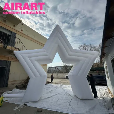 5.7M High Inflatable Star Arch Custom Color Inflatable Entrance Arch High Quality Inflatable White Arch