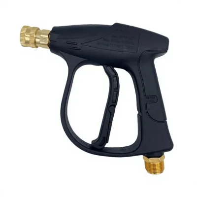 Best-selling Short High-pressure Water Gun Aluminum Nozzle 1/4-inch Quick Connector Lightweight Black/Gold Household Car Wash