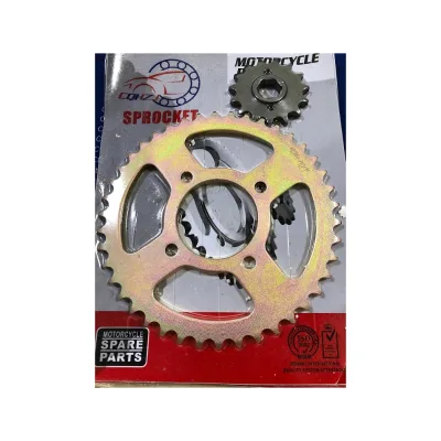 CQHZJ Top Sale Motorcycle Transmission GN CG125 CGL WY125 Gold Silver Sprocket Set