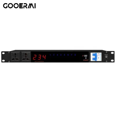 PS-D1300A 10CH Power Sequencer with Switch NO Self-Locking Filter External Phoenix Plug Professional Audio Video & Lighting
