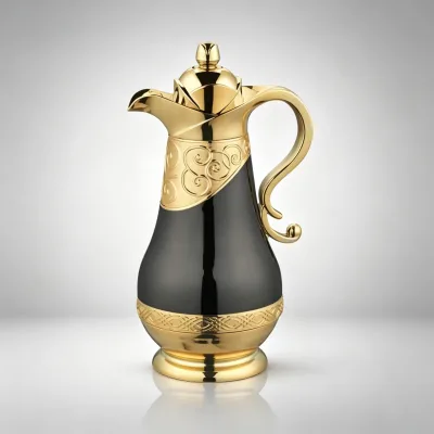 Creed Unified 0.6L&1.0L Set Metal Shell Glass Liner Arabic Dallah Pot for Ramadan Iftar Gulf Mart Bulk Procurement