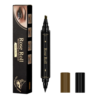 Double-end 4 Color Fashionable Makeup Luxury Lady Colored Liquid Cosmetic Brown Waterproof Magnetic Eyebrow Eyeliner