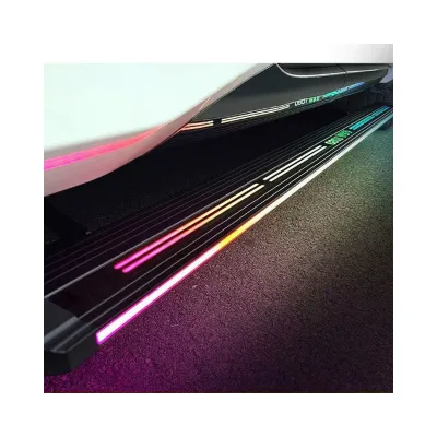 Easy Install Aluminum Running Board Automatic Electric Power Side Step Dual Lights