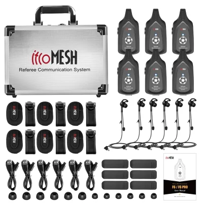 A Set of 6 Pieces of F6 with SuitCase Mesh Intercom Reference Reference-Time Communication System Mesh Walkie Talkie