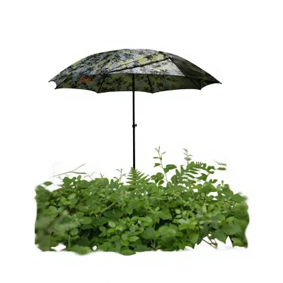 Waterproof Oxford PU Coated Outdoor Travel Umbrella with 200cm Diameter 8K Ribs Manual Opening