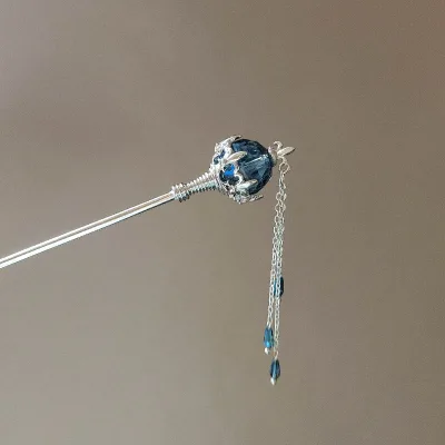 Crystal Magic Wand Hairpin for Women  Metal Hair Fork Tassel Hair Sticks for Women