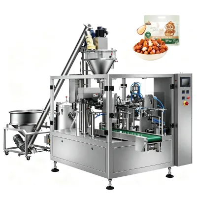 VBJX Automatic Stainless Steel Spice Powder Granule Vegetable Balls Rotary Type Premade Pouch Packing Machine