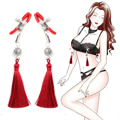 BDSM Flirting Tassel Bell SM Bondage Nipple Stimulation Clamp Sex Pleasure Adjustable Breasts Clip for Couples Sex Toys