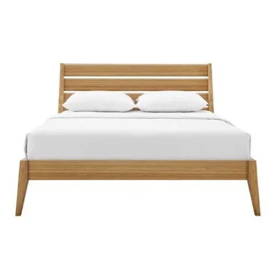 Faux Bamboo Wood Queen Bed Family Master Bedroom King Bed Frame Wooden Beds