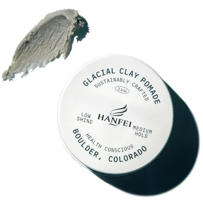 Hanfei Glacial Clay Pomade Semi-Permanent Medium Hold Low Shine Herbal Plant Hair Styling Cream