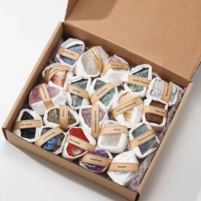Wholesale Crystal Raw Stone Gift Box Crystals Healing Stones Natural Crystal Stones for Sale