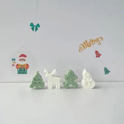 Christmas Candle Decoration Mold Diy Christmas Cookies Candy Silicone Baking Mold Christmas Tree Candy Silicone Mold