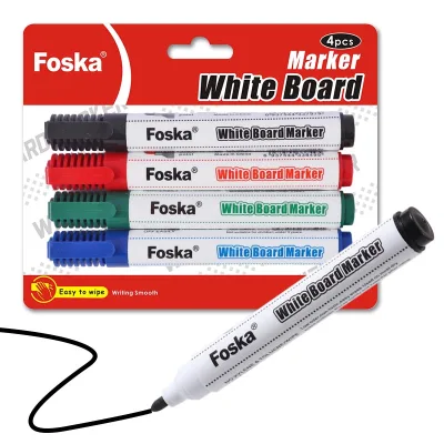 Foska Non Toxic High Quality 4 Colors White Board Marker for Office and Daily Use
