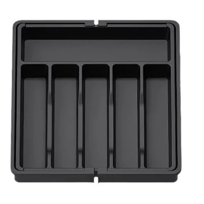 Plastic Rectangular Expandable Telescopic Luxury Utensil Tray Portable Kitchen Storage Solution