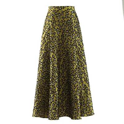 Clothing Manufacturers Women's High Waist Midi Vintage Skirt Large Swing XS-XXL Plus Size Leopard Print Cotton Ladies' Clothing