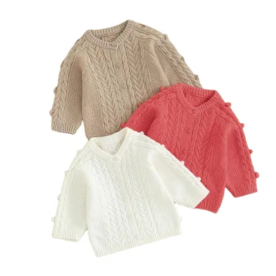 2025 Custom New Korean Style Winter Kids Boys Knitted Patterns Sweater Stylish Children's Classical Sweater Pullover