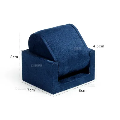 Wholesale High Sales Watch Display Stand Blue Display Watch Tray Suede Leather Watch Display Tray for Store