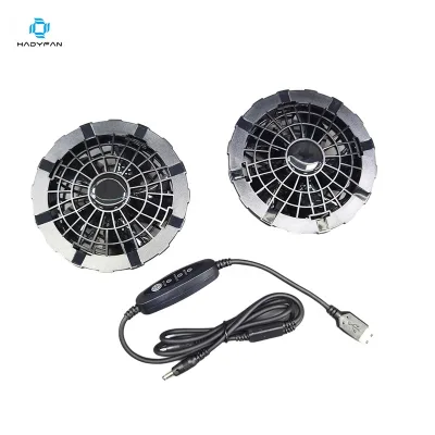 5V USB/DC Adapter Air Conditioning Clothes Cooling Fan Fast Cooling 5 Blades Mini Portable Fans Summer Outdoor Available