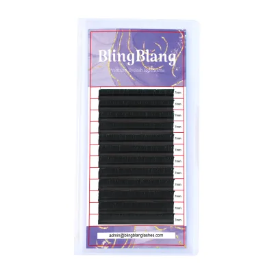 BlingBlang 0.03 0.05 0.07 Eyelash Extensions Lashes Easy Fan Volume Lashes C D Curls OEM ODM Service