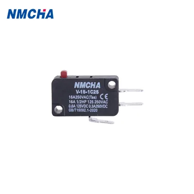 Short Roller Lever Miniature Snap Action Switch Black Micro Limit Switch with Screw Terminals Max. Current 10A IP66 380V Metal