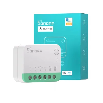 For MINIR4M MINI Extreme WiFi Smart Switch Plastic Hotel Home Automation Detach Relay Module for Matter