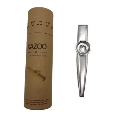 Metal Kazoo with Simple and Compact Paper Tube Packaging Mouth-play Musical Instrument Orff Percussion Instruments